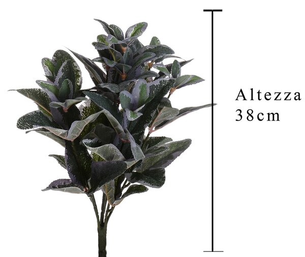 Set 3 Salvia Artificiale a 6 Diramazioni Altezza 38 cm Verde