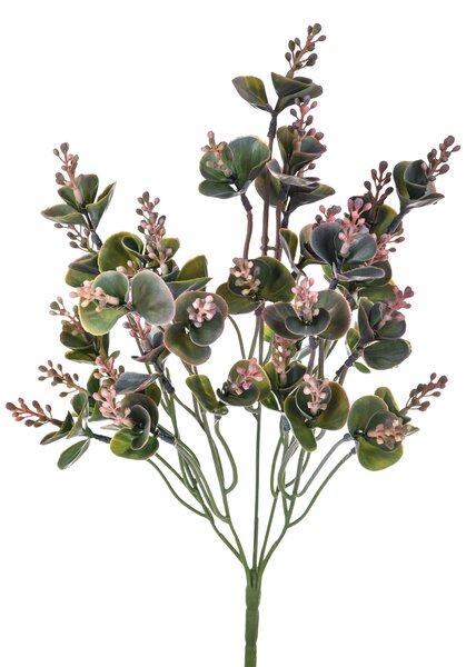 Set 8 Eucalipto Artificiale Plastificato Altezza 42 cm Rosa