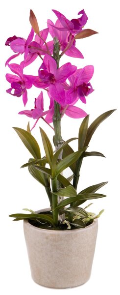 Orchidea Artificiali con Vaso Altezza 43 cm Rosa