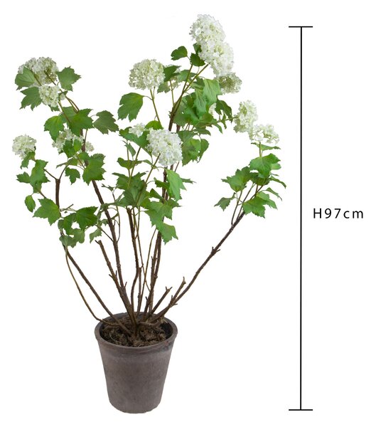 Viburno Artificiale con Vaso Altezza 97 cm