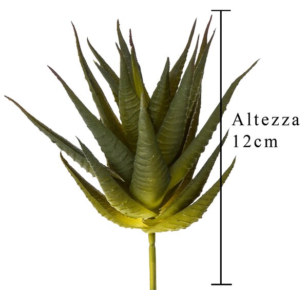 Set 9 Echeveria Cactus Artificiale Altezza 12 cm Verde