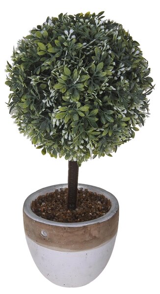 Set 3 Topiary Maggiorana Artificiale Altezza 26 cm Grigio