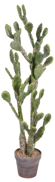Cactus Opunthia Artificiale con Vaso Altezza 130 cm