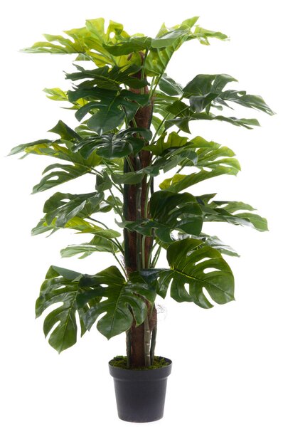 Monstera Artificiale con Vaso Altezza 136 cm Verde