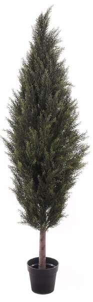 Cipresso Artificiale con Vaso Altezza 137 cm Verde