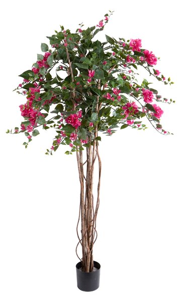 Bouganville 152 cm 252 Fiori Artificiali con Vaso Rosa