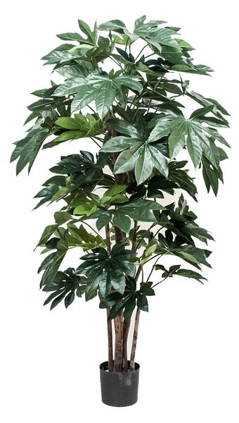 Aralia Artificiale Composta da 60 Foglie Altezza 150 cm Verde