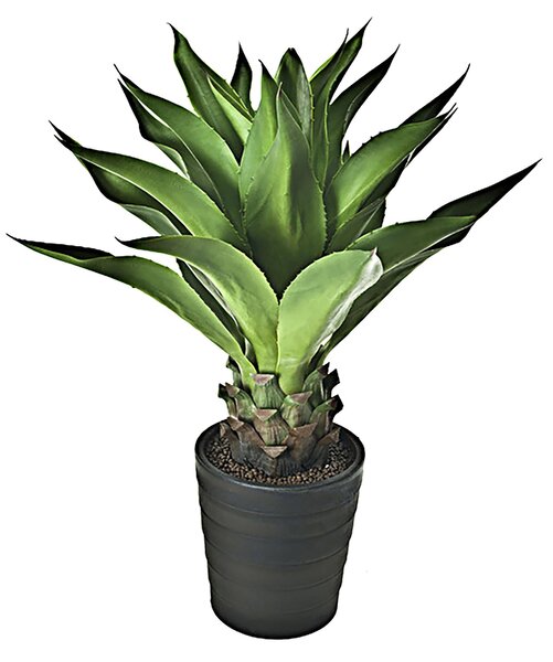 Aloe Artificiale con Vaso Altezza 90 cm Verde