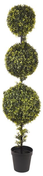 Bossolo Artificiale 3 Sfere con Vaso Altezza 150 cm Verde