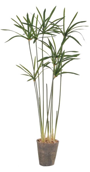 Papiro Country Artificiale con Vaso Altezza 105 cm Verde