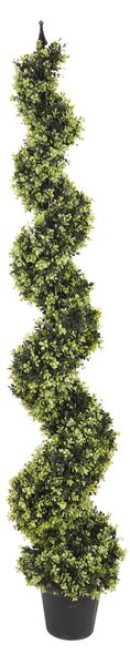 Bossolo Artificiale Spirale con Vaso Altezza 180 cm Verde
