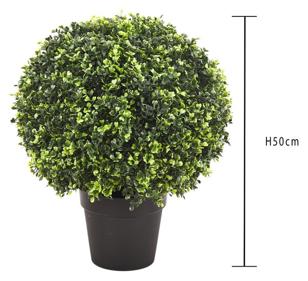 Bossolo Artificiale Sfera Altezza 50 cm Verde
