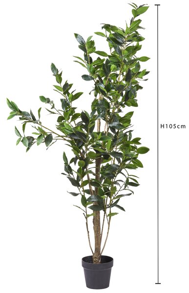 Alloro Artificiale con Vaso Altezza 150 cm Verde
