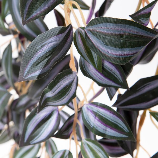 Set 2 Cadente Mini Tradescantia Artificiale con 302 Foglie H50 cm