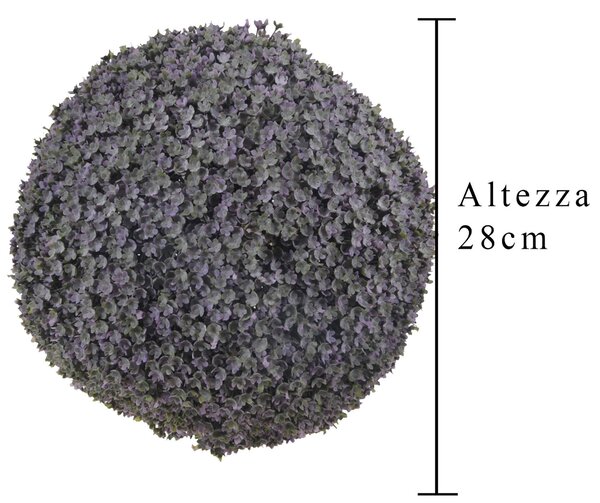 Sfera di Senecio Artificiale Larghezza 28 cm Verde