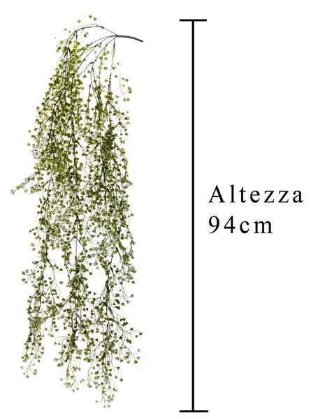 Set 3 Pendenti Mini Foglia Artificiali Altezza 94 cm Verde