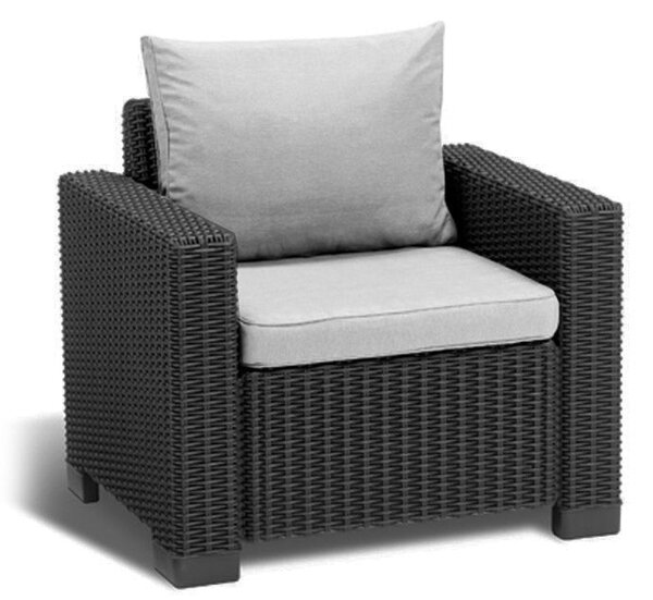 Set 2 Poltrone da Giardino 83x68x71,5 cm in Resina Keter California Antracite