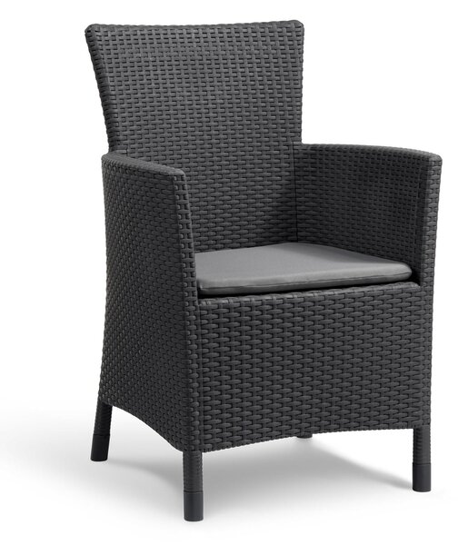 Poltrona da Giardino 62x60x89 cm in Resina Keter Iowa Dining Chari Antracite