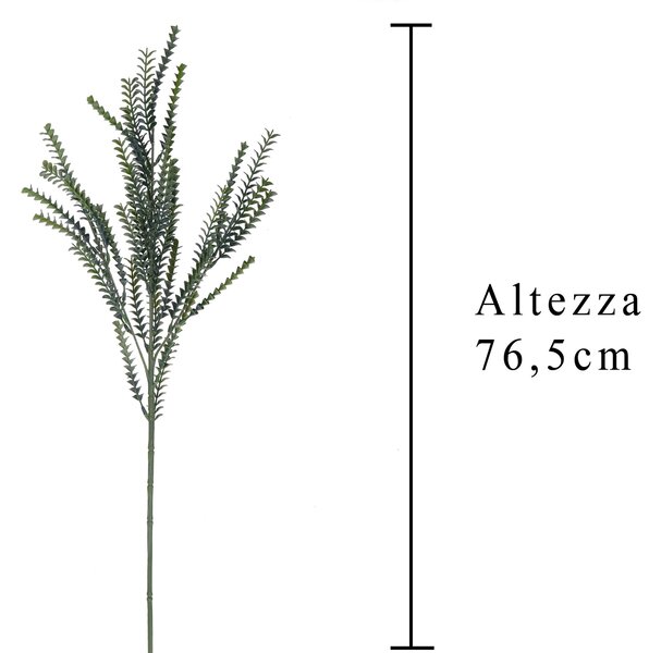 Set 12 Rami di Crassula Artificiale Altezza 76,5 cm Verde