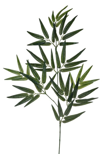 Set 6 Rami Bamboo Artificiale a 3 Diramazioni Altezza 72 cm Verde
