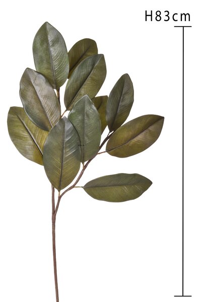 Set 4 Rami Artificiali con Foglie di Magnolia Altezza 83 cm Verde