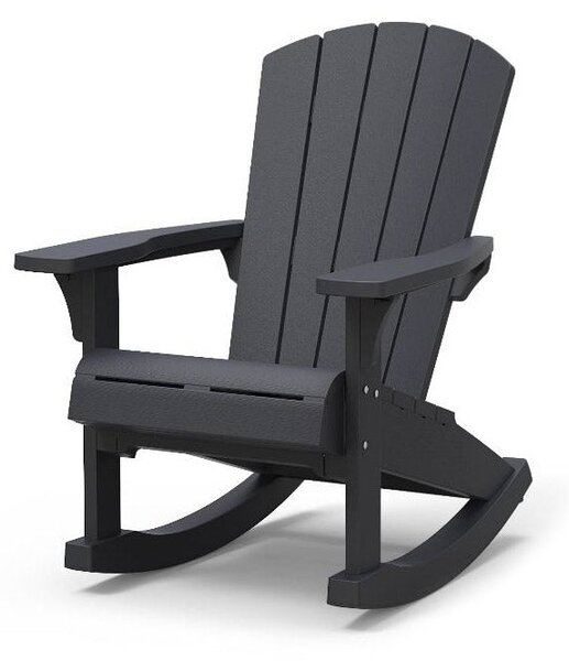 Poltrona Dondolo da Giardino 80,5x92x100,5 cm in Resina Keter Rocking Adirondack Antracite