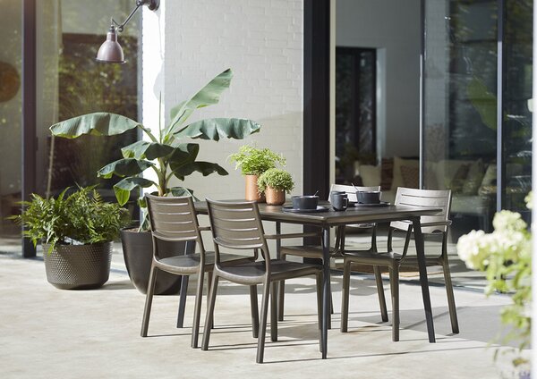 Sedia da Giardino 60x53x81 cm con Braccioli Keter Metaline Bronzo