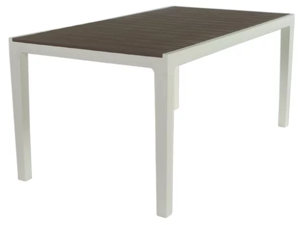 Tavolo da Giardino 160x90x74 cm Keter Harmony Bianco e Cappuccino