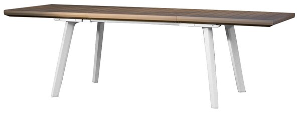 Tavolo Allungabile da Giardino 162-241x100,5x76,5 cm Keter Harmony Bianco e Cappuccino
