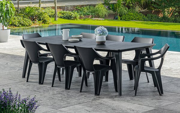 Tavolo da Giardino 235x98x74 cm in Resina Keter Lima 240 Antracite