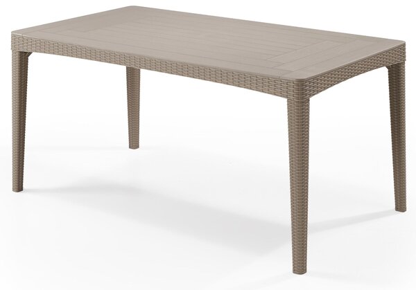 Tavolo da Giardino 160x90x74 cm in Resina Keter Girona Cappuccino