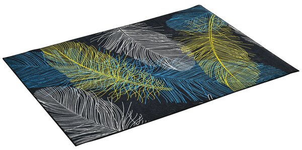 Tappeto Moderno per Interni 200x140 cm in Poliestere Effetto Vellutato Piume