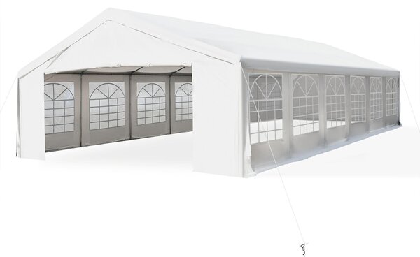 Tendostruttura con Pareti Removibili 12x6x3,2m in Acciaio e Polietilene Bianco