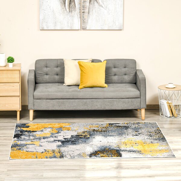 Tappeto Moderno per Interni 200x140 cm in Poliestere Effetto Vellutato Multicolore