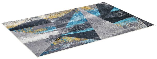 Tappeto Moderno per Interni 200x140 cm in Poliestere Effetto Vellutato Multicolore