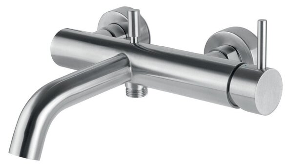 Rubinetto Miscelatore Monocomando Vasca con Deviatore in Acciaio Inox Satinato Nilo