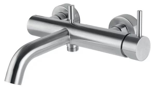 Rubinetto Miscelatore Monocomando Vasca con Deviatore in Acciaio Inox Satinato Nilo