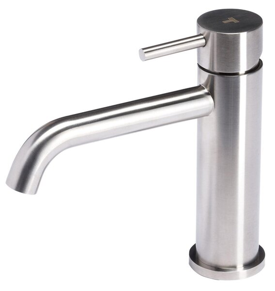 Rubinetto Miscelatore Monocomando Lavabo senza Scarico in Acciaio Inox Satinato Nilo