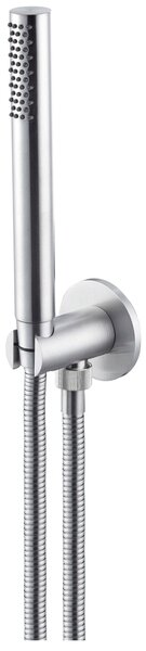 Doccetta Tonda con Presa D'acqua in Acciaio Inox Satinato Nilo