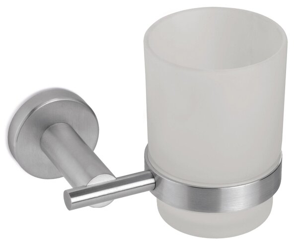 Porta Spazzolino da Parete in Acciaio Inox Satinato Nilo