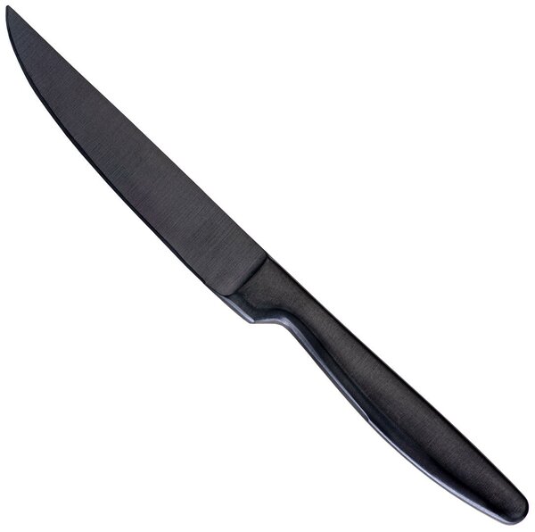 Set 6 Coltelli da Tavola Lama Liscia in Acciaio Inox Jacob Nero