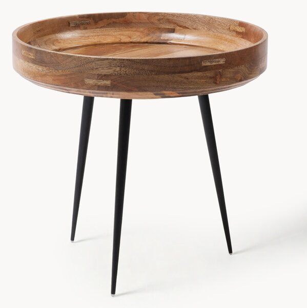 Tavolino rotondo in legno di mango Bowl