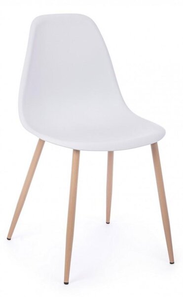 Set 4 Sedie 53x46x82 cm in Polipropilene Bianco
