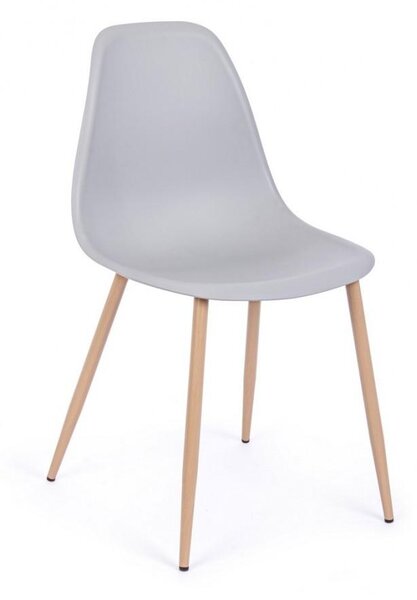 Set 4 Sedie 53x46x82 cm in Polipropilene Grigio