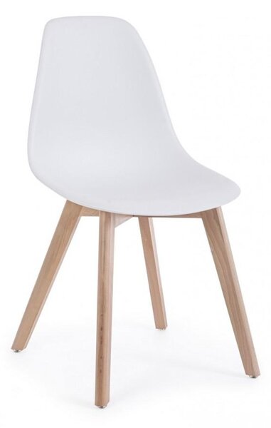 Set 4 Sedie 51,5x46,5x86 cm in Plastica Bianco
