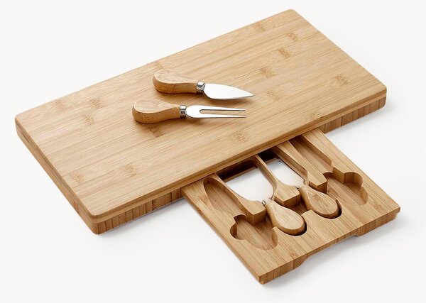 Set tagliere con coltelli per formaggi Fromagerie 5 pz