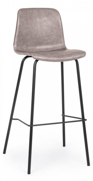 Set 2 Sgabelli 39x44x103,5 cm in Similpelle Beige