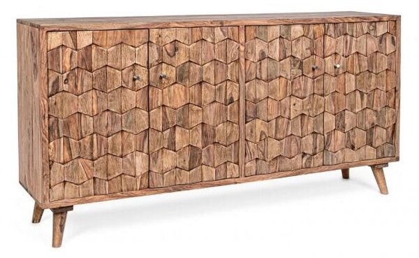 Credenza 4 Ante 177x40x90 cm in Legno Marrone