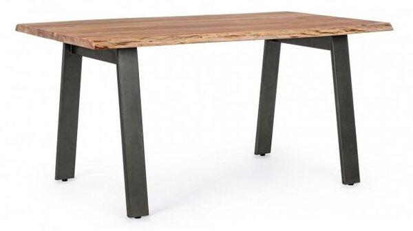 Tavolo da Giardino 160x90x76 cm in Acciaio e Legno
