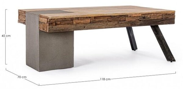 Tavolino Basso 118x70x45 cm in Legno